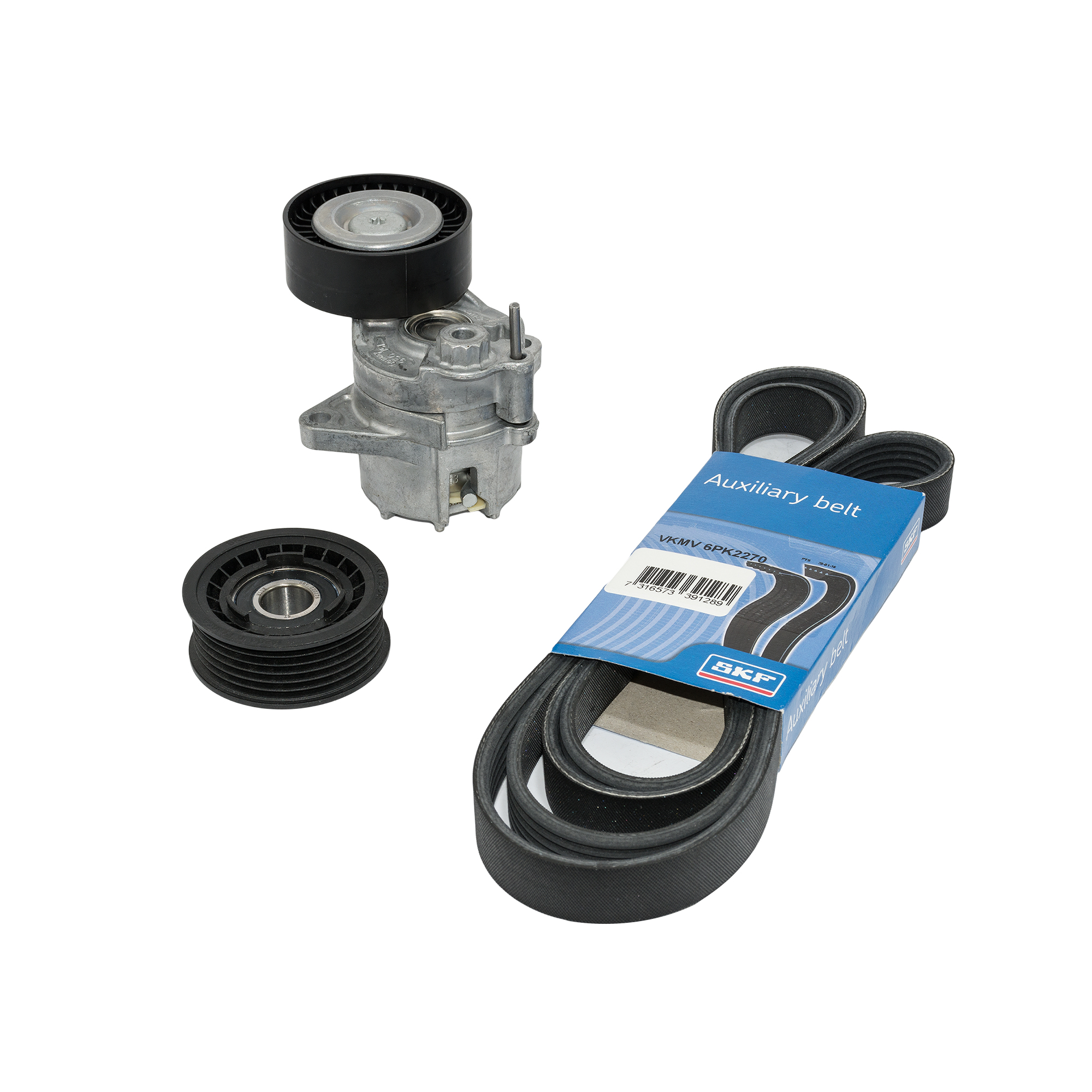 Kit De Courroie Multi-V SKF VKMA 37120 - Comprend Galets Et Courroie D'Origine - Pour Réparation Complète De Distribution