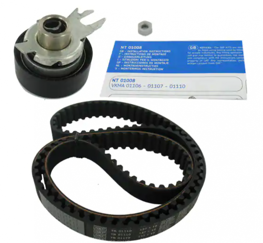 Kit Courroie Accessoires SKF VKMA 33311 - Inclut Galets Et Courroie Multi-V - Pour Réparation Complète Courroie D'accessoires - 4
